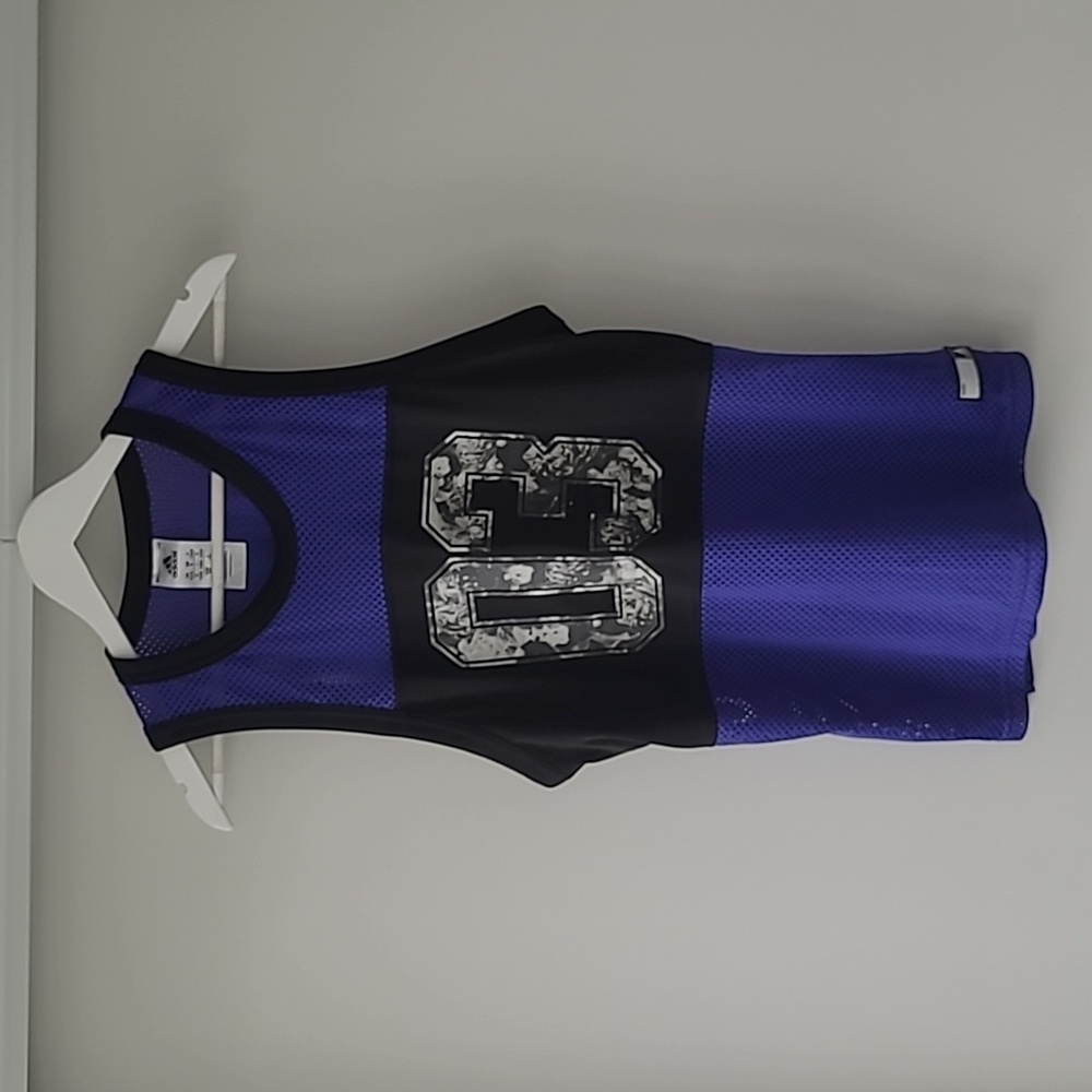 ADIDAS Purple Mesh Jersey sleeveless top, dress